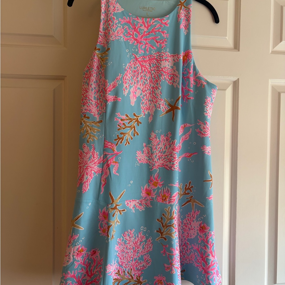 Lilly Pulitzer Luxletic Blue and Pink Dress